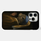 パール+イヤリングのリス iPhoneケース (裏面横)