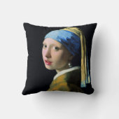 パール・イヤリング・バロック・アートを持つヤン・バーメール・ガール クッション (裏面)