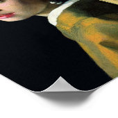 パール・イヤリング・バロック・アートを持つヤン・バーメール・ガール ポスター (角)