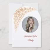 パール&エレガントグリッター離婚パーティーグラマラス 招待状 (裏面)