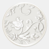 パール「エンボス」ダマスク封筒用シール ラウンドシール (正面)