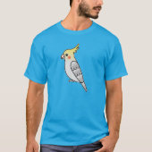 パール カートゥーン オカメインコ インコ 鳥 Tシャツ (正面)