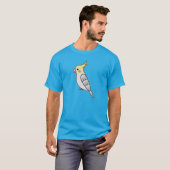 パール カートゥーン オカメインコ インコ 鳥 Tシャツ (正面フル)