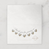 パール&クリームレースハートバンティンビンテージウェディング プレイスカード (外部開封)