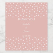 パール コンフェッティ ローズゴールド ワインラベル (シングルラベル)