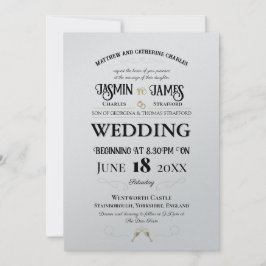 パール シマー ヘリテージ フォント ウェディング 招待状