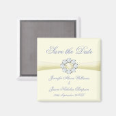 パール&ダイヤモンドで日付マグネットアイボリーを保存 マグネット (正面/裏面)