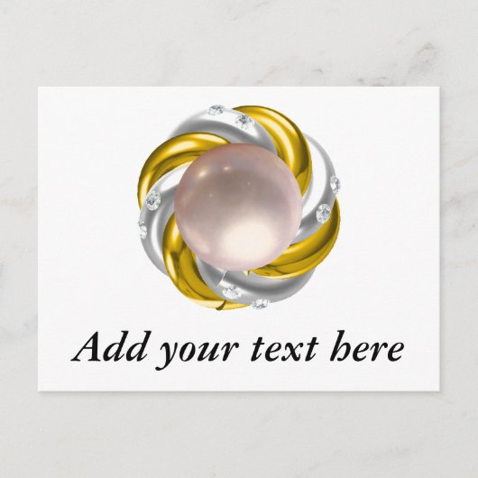 パール＆ダイヤモンド ポストカード (正面)