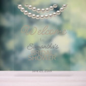 パール ネックレス ブライダル シャワー ウェルカム アクリルサイン (ニュートラル)