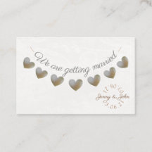 パール・ハート・バンティング・カードの日付の保存