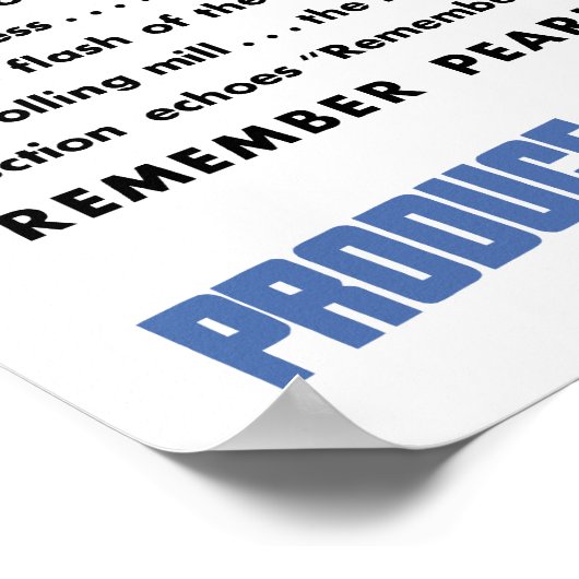 パール・ハーバーを覚えろ！勝利のためにプロデュース！ ポスター (角)