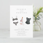 パール&パンティーランジェリモダンーブライダルシャワー 招待状 (スタンド正面)