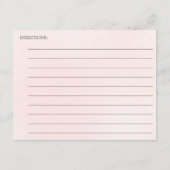 パール&ピンクプロセッコブライダルシャワーレシピカード エンクロージャーカード (裏面)