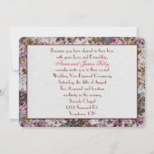 パール フレームとタペストリー 誓いの更新 招待状 (裏面)