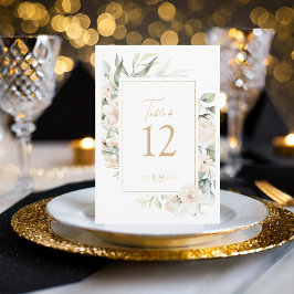 パール ブラッシュ フラワーズ エレガンス テーブル ナンバー ID989 招待状