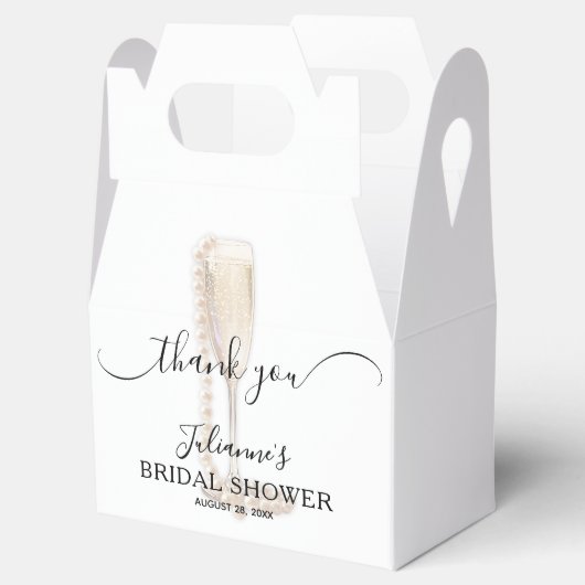 パール&プロセッコの結婚前お祝い感謝メッセージ フェイバーボックス (オープン)