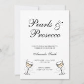 パール&プロセッコエレガントバチェロレッテ週末 招待状 (正面)