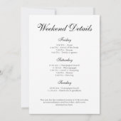 パール&プロセッコエレガントバチェロレッテ週末 招待状 (裏面)