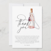 パール・プロセッコエレガントブライダルシャワー サンキューカード (正面)