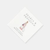 パール・プロセッコエレガントブライダルシャワー スタンダードカクテルナプキン (角)