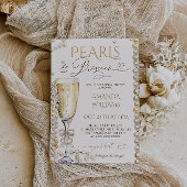 パール&プロセッコエレガントブライダルシャワー 招待状