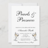 パール&プロセッコエレガントブライダルパーティ 招待状 (正面)