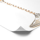 パール&プロセッコゴールデンブライダルシャワー歓迎 ポスター (角)