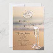 パール&プロセッコサンセットビーチシーシェル 招待状 (正面)