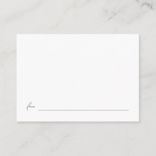 パール&プロセッコディスプレイシャワーブライダルシャワー エンクロージャーカード (裏面)