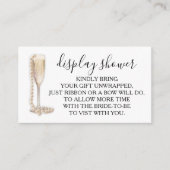 パール&プロセッコディスプレイブライダルシャワー エンクロージャーカード (正面)