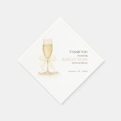 パール&プロセッコナプキンス | 中性ブライダルシャワー スタンダードカクテルナプキン (角)