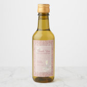 パール&プロセッコバラ金ゴールドブライダルシャワー ワインラベル (正面)