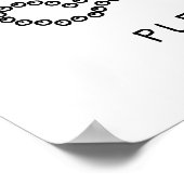 パール&プロセッコブライダルシャワーウィズサイン ポスター (角)