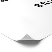 パール&プロセッコブライダルシャワーウェルカムサインポステ ポスター (角)