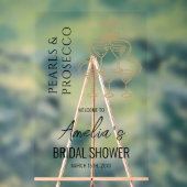 パール&プロセッコブライダルシャワーウェルカムサイン アクリルサイン (ニュートラル)