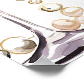 パール&プロセッコブライダルシャワーウェルカムサイン ポスター (角)