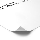 パール&プロセッコブライダルシャワーウェルカムサイン ポスター (角)