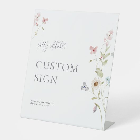 パール・プロセッコブライダルシャワーカスタム標識 台座サイン (正面)