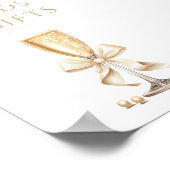 パール&プロセッコブライダルシャワーカード&ギフト ポスター (角)