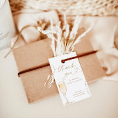 パール&プロセッコブライダルシャワーサンキューユユーラベル ギフトタグ