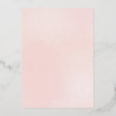 パール&プロセッコブライダルシャワーバラ金ゴールド 箔招待状 (裏面)