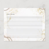 パール&プロセッコブライダルシャワーレシピカード (裏面)