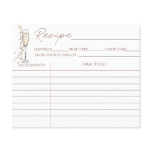 パール・プロセッコブライダルシャワーレシピカード