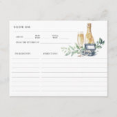 パール&プロセッコブライダルシャワーレシピカード エンクロージャーカード (正面)