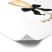 パール&プロセッコブライダルシャワーレシピカード ポスター (角)