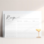 パール&プロセッコブライダルシャワーレシピカード 招待状