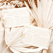 パール&プロセッコブライダルシャワーレシピカード 招待状