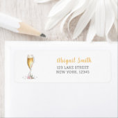 パール&プロセッコブライダルシャワー差出人住所 ラベル (インサイチュ)