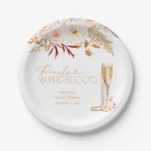 パール&プロセッコブライダルシャワー紙プレート ペーパープレート (正面)