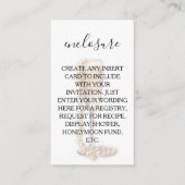 パール&プロセッコブライダルシャワー エンクロージャーカード (正面)